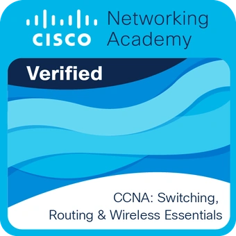 Odznaka Cisco za moduł CCNA Switching, Routing and Wireless Essentials (SRWE)
